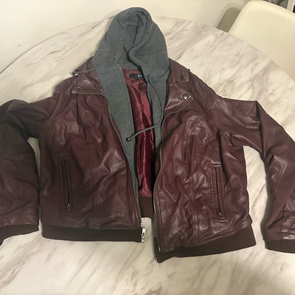Torrid Gray and Burgundy Jacket Size 1
